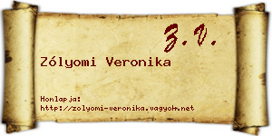 Zólyomi Veronika névjegykártya